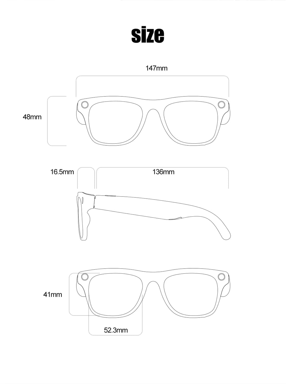 Lunettes Connectées Vision+ : Élégance et Son Haute Définition